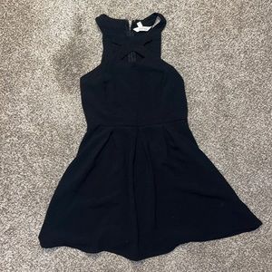 Black dress with cut outs on top